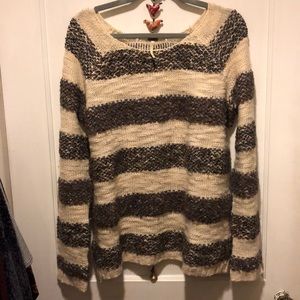 Free People Wool Blend Striped Sweater